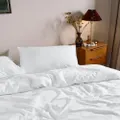 Dickies King Bed Textured Cotton Waffle Quilt Cover And Pillowcase Set White