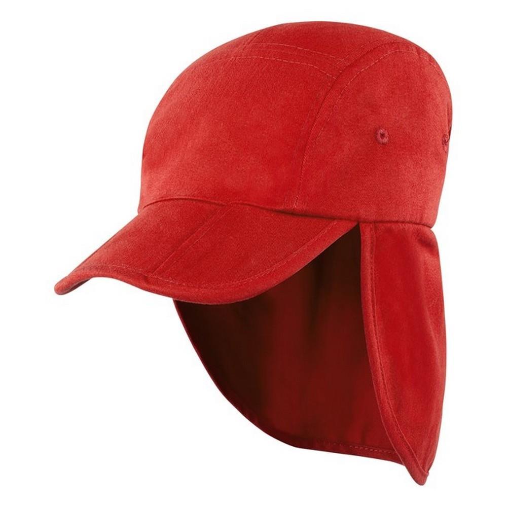 Result Headwear Childrens/Kids Legionnaires Fold Up Cap (Red) (One Size)