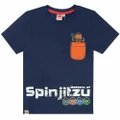 Lego Ninjago Boys Spinjitzu Pocket Ninja T-Shirt (Navy) (3-4 Years)