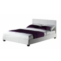Istyle Prada Double Bed Frame Pu Leather White