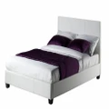 Istyle Prada King Bed Frame Pu Leather White