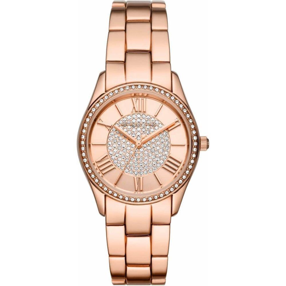 Luxury Rose Gold Stainless Steel Women's Quartz Wristwatch - MICHAEL KORS Mod. HEATHER 36mm - Lady's Timepiece
