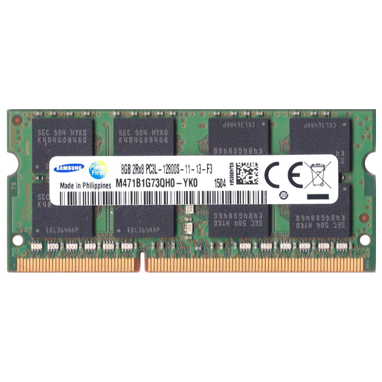SAMSUNG 8GB 2Rx8 DDR3 PC3L-12800S 204-PIN 1.35V CL11 NOTEBOOK SODIMM MEMORY RAM