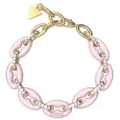 Guess Gold Plated Stainless Steel Rose & Crystal Bracelet