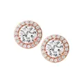 Michael Kors 14ct Rose Gold Plated Sterling Silver Premium CZ Stud Earring