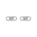 Michael Kors Sterling Silver Pave Empire Link Stud Earrings