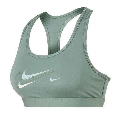 Nike Womens Swoosh Dri-FIT Medium-Support Padded Sports Bra - Green