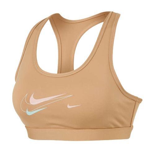 Nike Womens Swoosh Dri-FIT Medium-Support Padded Sports Bra - Neutral