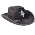 Deluxe Black Cowboy Sheriff Hat