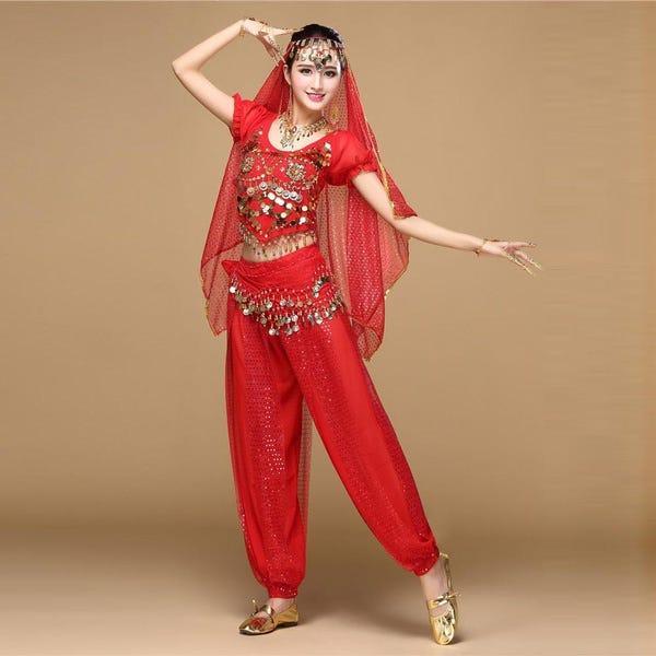 Bollywood Belly Dancer Womens Costume with Pants