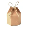 50Pcs Xmas Candy Gift Box Bag Pillow Favor Kraft Paper Gift Favour Wedding Party