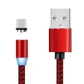 1M Fishing Net Magnetic Usb Type C Charge Cable For Samsung S8 / S9 S10 Huawei Red