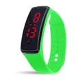 Unisex Rubber Led Watch Date Sports Bracelet Digital Wrist Green