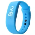 Unisex Men's Women's Rubber Led Watch Date Sports Bracelet Digital Wrist Blue