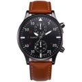 Fashion Leather Strap Band Men Sports Clock Analog Quartz Wrist Watches