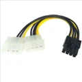 Dual Molex Lp4 Pin To 8 Pci E Express Converter Adapter Power Cable Wire