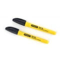 Stanley Permanent Marker Pen (Pack of 2) (Black/Yellow) (One Size)