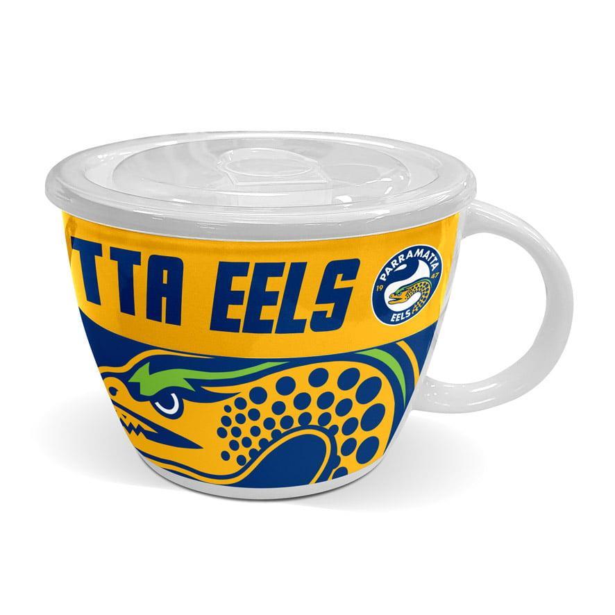 Parramatta Eels NRL TEAM Large Ceramic Soup Mug Cup with Lid