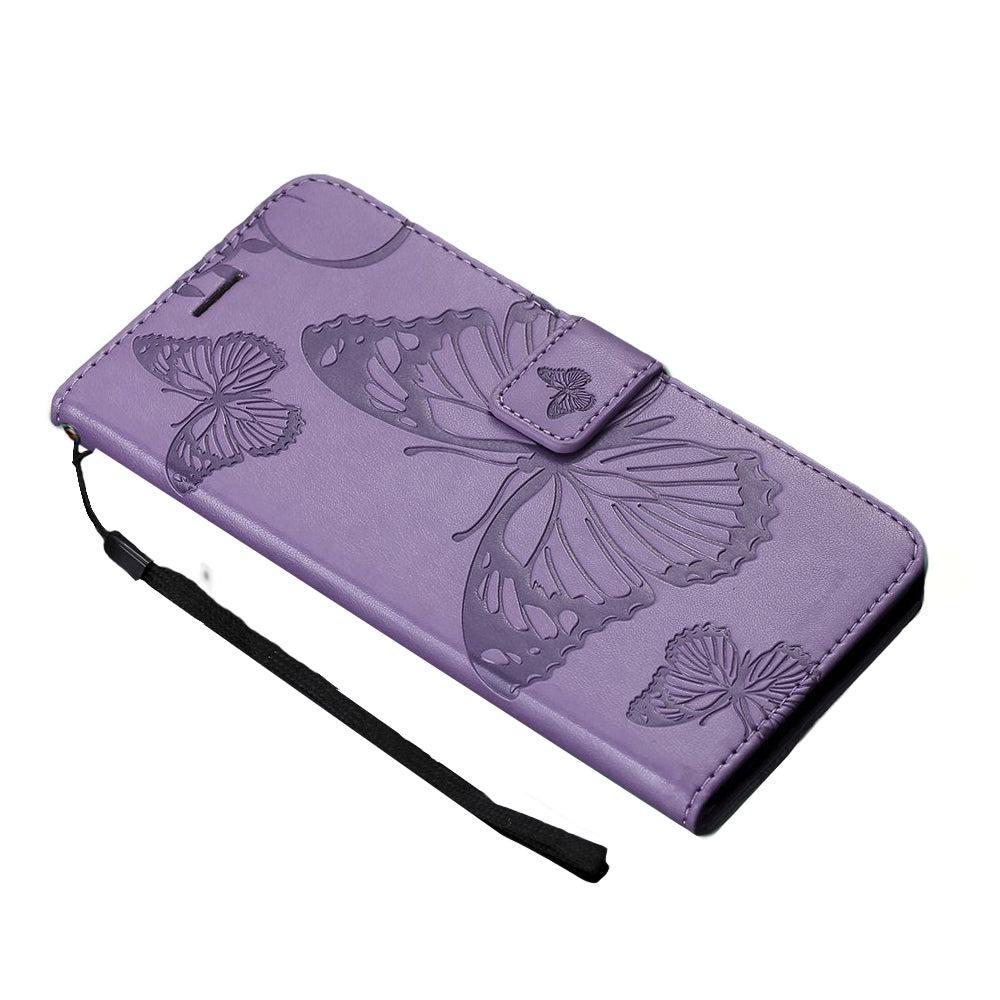 Anymob Samsung Purple Flip Leather Case Back Cover Wallet Phone Shell