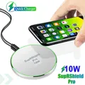 10W SupRShield Universal Qi Wireless Fast Charging Charger Pad for Apple iPhone Samsung Galaxy Google Oppo Huawei LG (White)