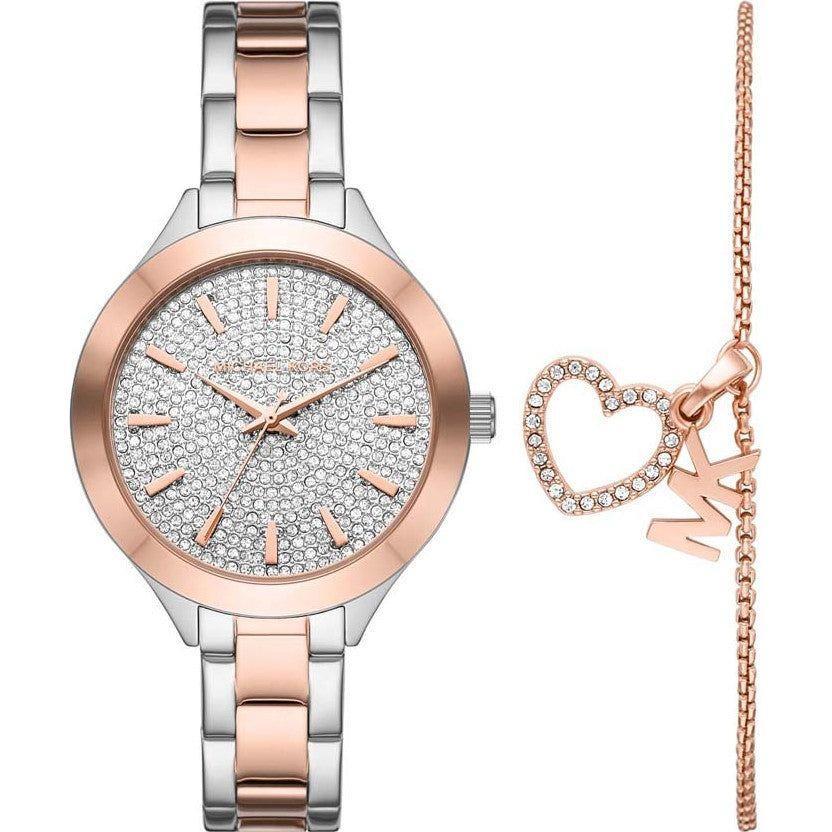 Stylish Ladies' Rose Gold Stainless Steel Quartz Wristwatch - Michael Kors Mod. MK1045