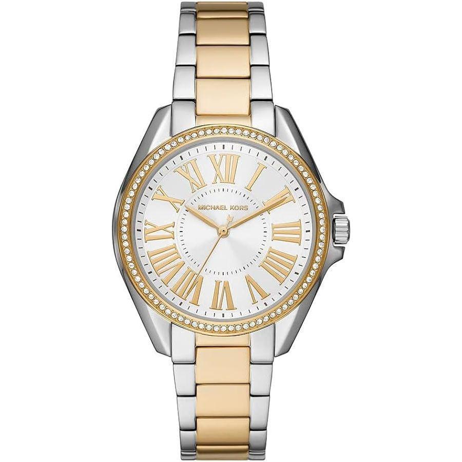 Luxury Gold Stainless Steel Women's Quartz Wristwatch - Michael Kors Kacie Mod. KACIE 39mm Gold IP SS Bracelet