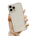 Anymob iPhone Case White Electroplated Lens Protection Soft Silicon Back Cover