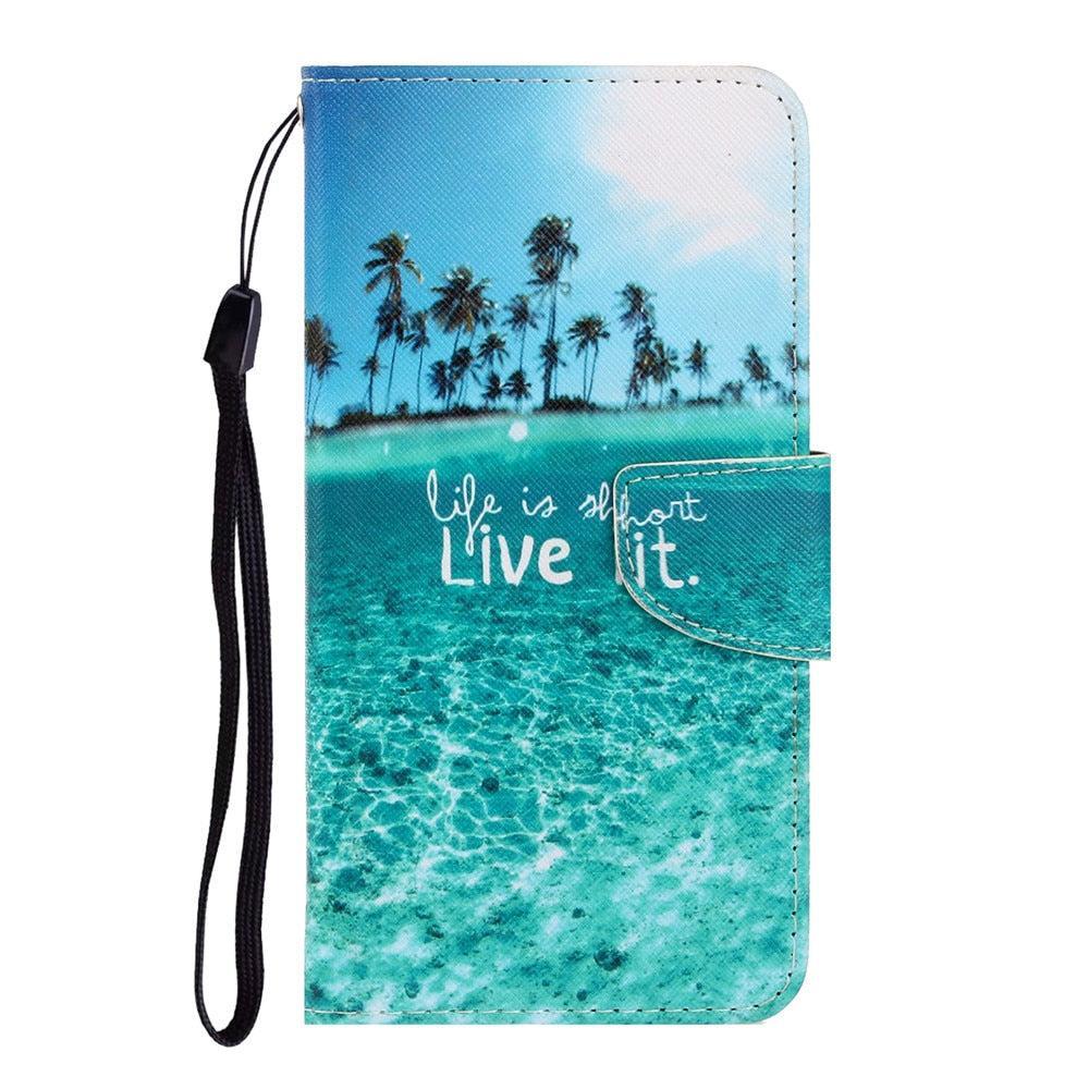 Anymob Samsung Ocean Magnetic Flip Wallet Case Painted Leather Phone Cover