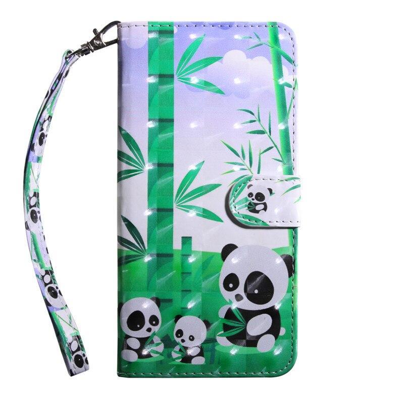Anymob Samsung Bamboo Panda Leather Sparkling Case Wallet Flip Magnetic Cover