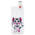 Anymob Samsung White Cat Silicone Case Animal Back Cover