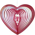 Decorative Colorful Heart Shaped Reflective Bird Chime Metal Garden Hanging Wind Chime Decorative Wind Chime