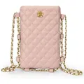 Small Quilted Cell Phone Purse for Women Soft Chain Crossbody Cellphone Wallet Bag