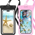 Waterproof Phone Pouch - 2 Pcs,Cell Phone Dry Bag for iPhone 14 13 12 11 Pro Max XS Plus XR,Galaxy S23 S22 S21,IPX8 Waterproof Phone Holder for Vacation Underwater Beach Essentials