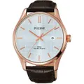 Introducing the PULSAR Gent's Stainless Steel Leather Strap Quartz Wristwatch Mod. PS9426X1 in Black ?