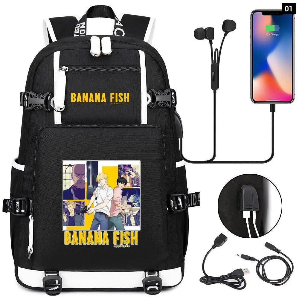 Banana Fish Backpack Anime School Bag For