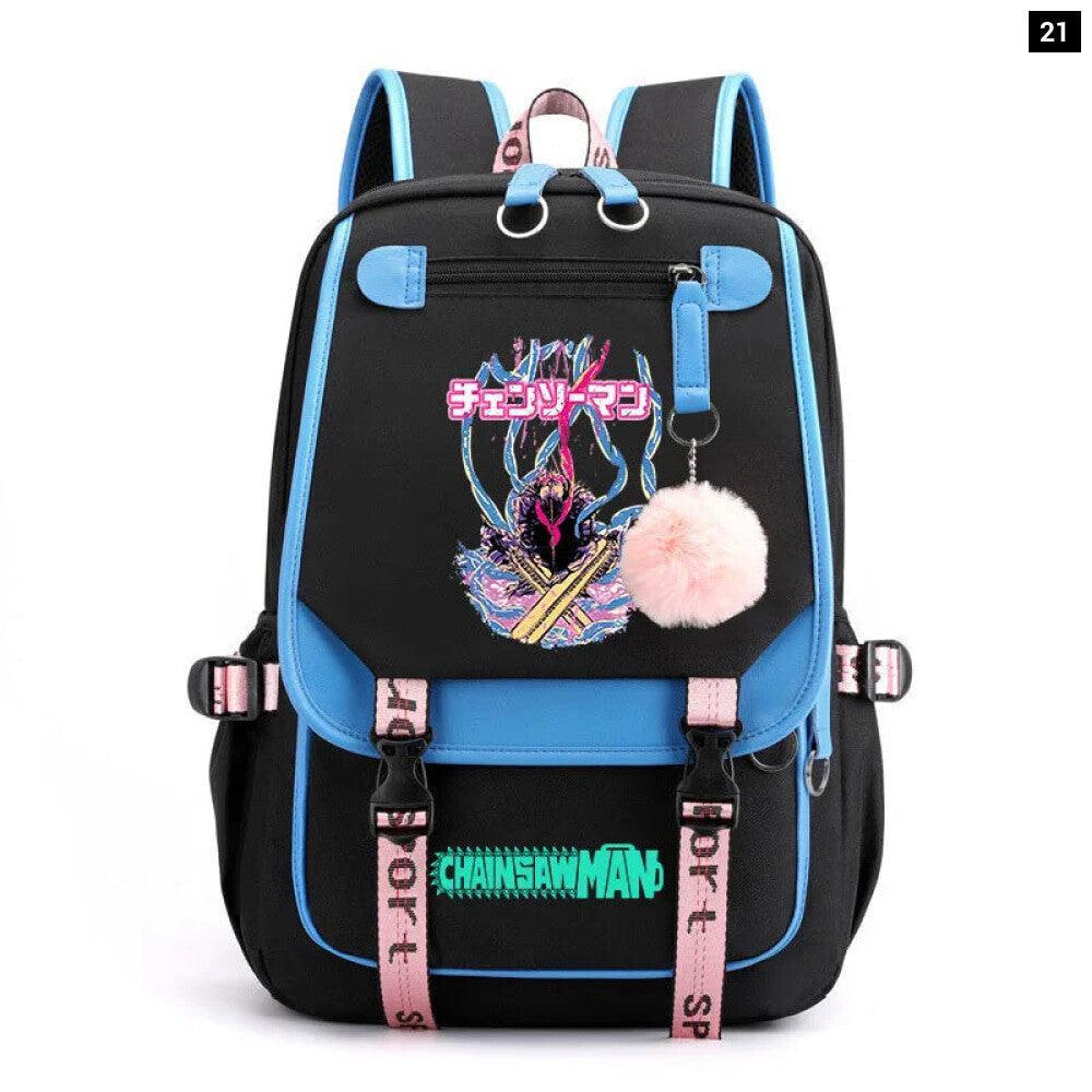 Chainsaw Man Teen School Bag Casual Outing