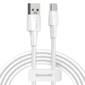 Baseus 1M VOOC USB Type C Cable Fast Charging Cord For Oppo, Samsung, iPad Pro, Huawei, LG, Nokia (White)