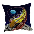 45cm x 45cm Cushion Cover Cool Funny Kids Roller Coaster to the Moon