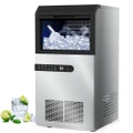 Advwin Commercial Ice Maker Machine, 45KG Ice Cube Maker Stainless Steel