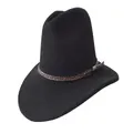 JACARU Australian Wool Fedora Hat Outback 100% WOOL Crushable Travel 1847 - Black - Medium