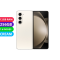 Samsung Galaxy Z Fold 5 (256GB, Cream, Global Ver) - Excellent - Refurbished