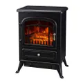 Lenoxx 54cm 1800W Electric Fireplace/Heating Portable Heater w/ Fire Effect BLK
