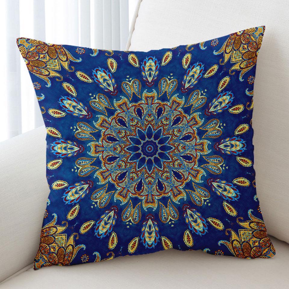 Red Yellow Blue Oriental Paisley Mandala Cushion Cushion Cover Only