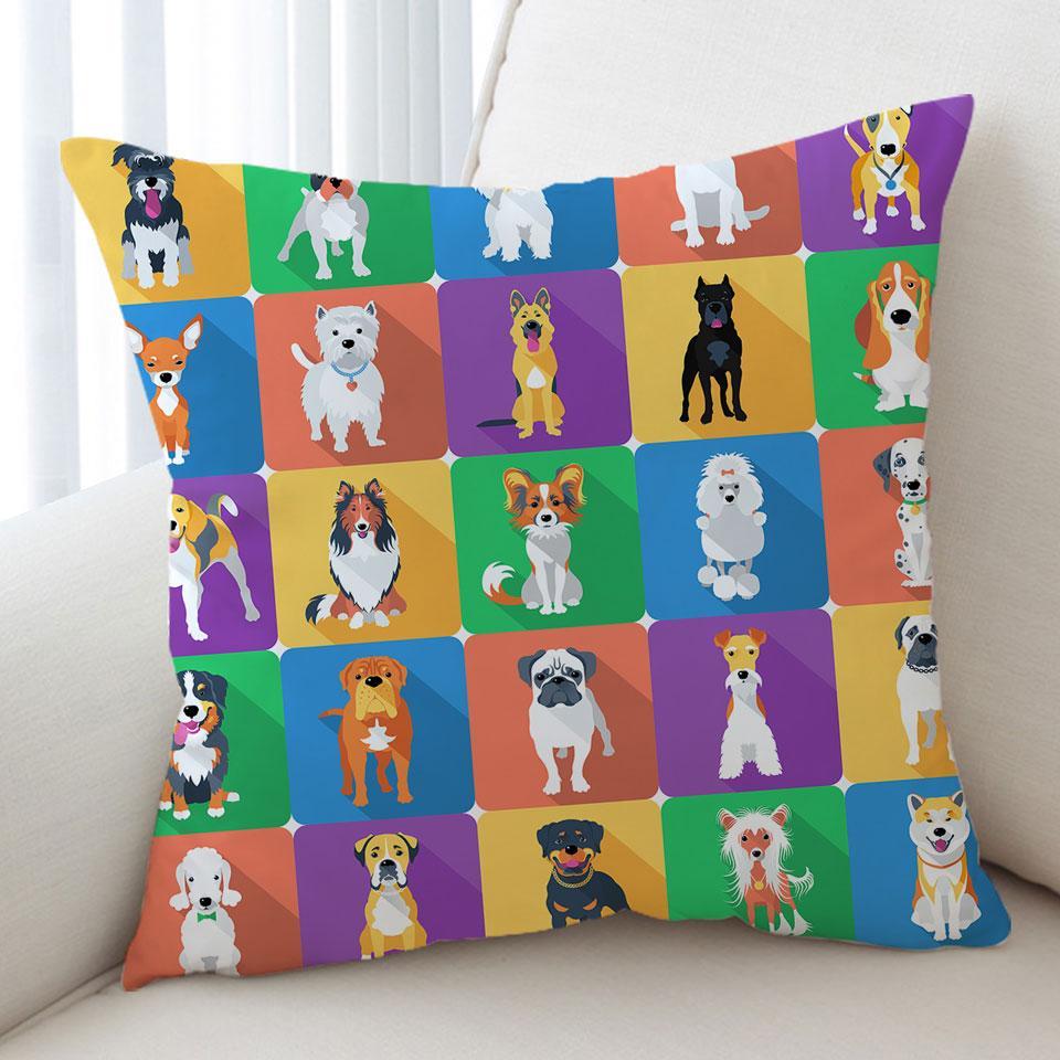 Multi Dog Panel Cushion Cushion Cover Only