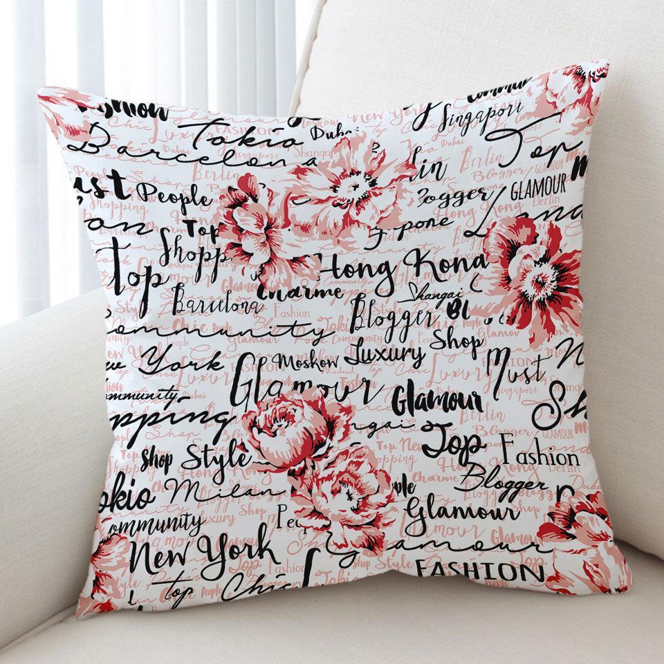 Luxury Glamour Roses Cushion Cushion Cover Only