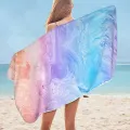 Multi Colored Red Purple Blue Marble Microfiber Beach Towel Only