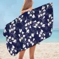 White Flowers and In the Dark Flowers Microfiber Beach Towel Only