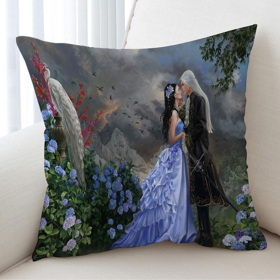 Lovers Fantasy Art Prince and Princess Cushion