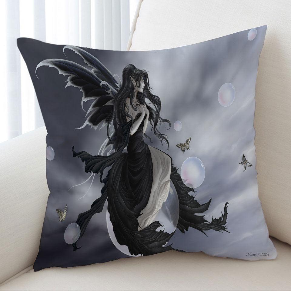 Gathering Storm Fantasy Art of Dark Fairy Cushion