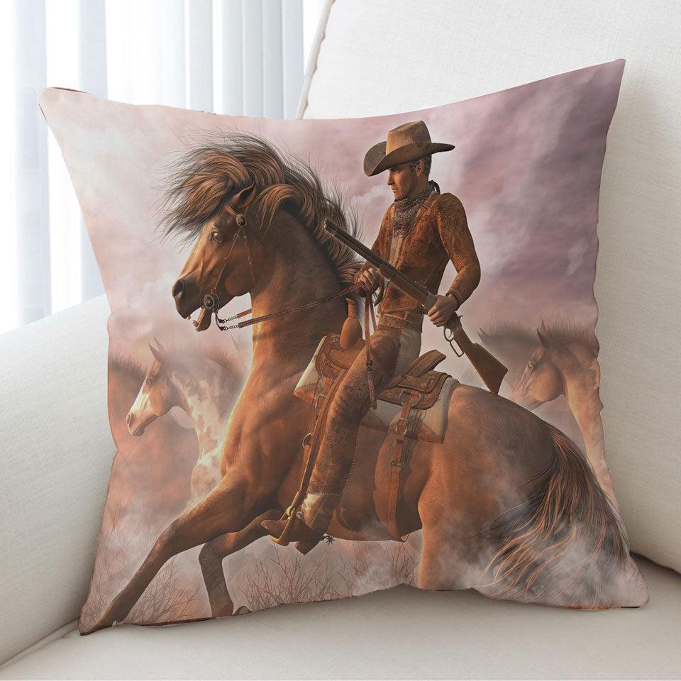 Cool Western Horse the Range Rider Cushion